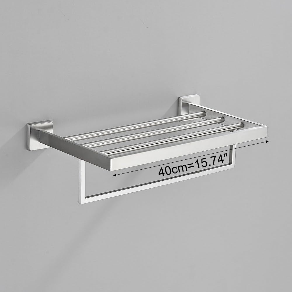 Stainless Steel Bathroom Accessories Set Brushed Nickel Towel Bar Robe Hook Toilet Paper Holder Ring Accessory,Towel Shelf