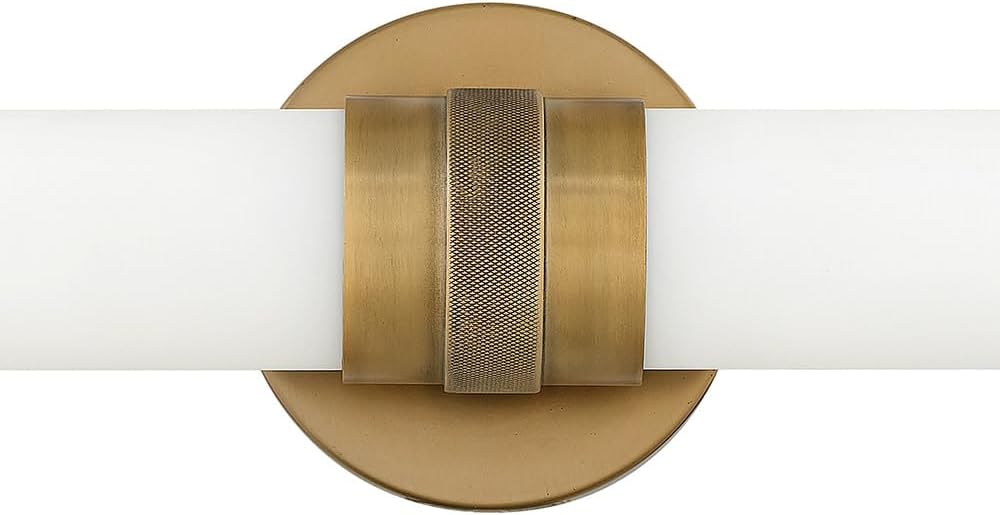 Hinkley Remi 5073CR Integrated LED 36W Bathroom Vanity Fixture with Etched White Glass, 23.75-inch, Etched White Glass, Champagne Bronze
