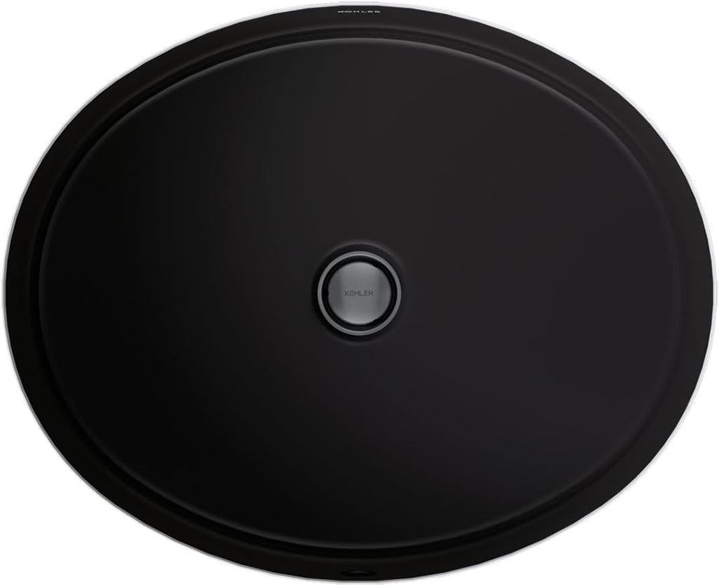 Kohler K-2881-7 1-Bowl Undermount Bath Sink Black Black