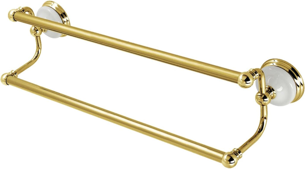 Kingston Brass BA11318PB Vintage 18-Inch Dual -Towel Bar, Polished Brass