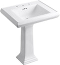 KOHLER Memoirs® Classic 27' pedestal bathroom sink with 8' widespread faucet holes