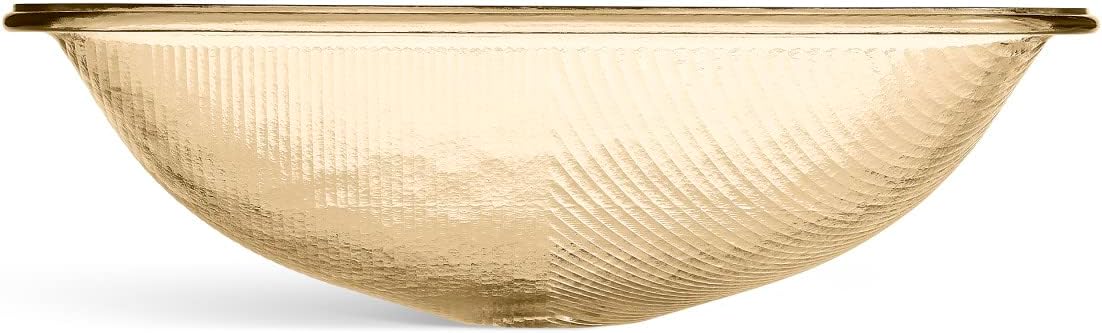 KOHLER K-28823-TG7 ARTIST EDITIONS Yepsen Collection Glass Undermount Bathroom Sink 17'' x 13''Rectangle Basin Trans Sandal Wood