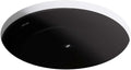 KOHLER K-29000-7 Caxton Undercounter Bathroom Sink, Round, Black Black