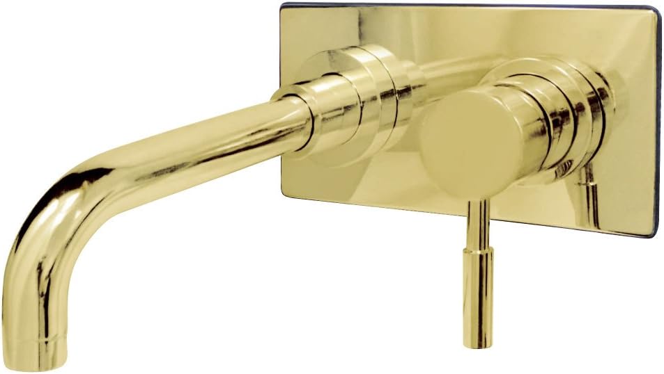 Kingston Brass KS8112DL Single-Handle Wall Mount Bathroom Faucet, Polished Brass