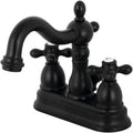 Kingston Brass KB1600AX Heritage 4 in. Centerset Bathroom Faucet, Matte Black