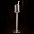 Party Hammered Ice Bucket with Stand, Large Stainless Steel Floor Standing Cooler for Beer, Wine Chiller, Outdoor or Indoor Use Drink Tub(Gold)