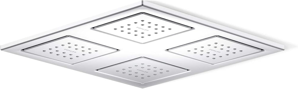 Kohler 98740-CP WaterTile® Rain Overhead shower panel with four 22-nozzle sprayheads, Polished Chrome