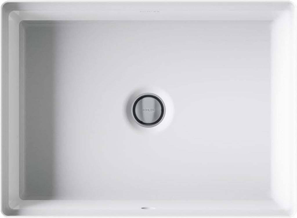 Kohler K-21783-0 Artifacts 21 1/4' Rectangle Undermount Bathroom Sink, White