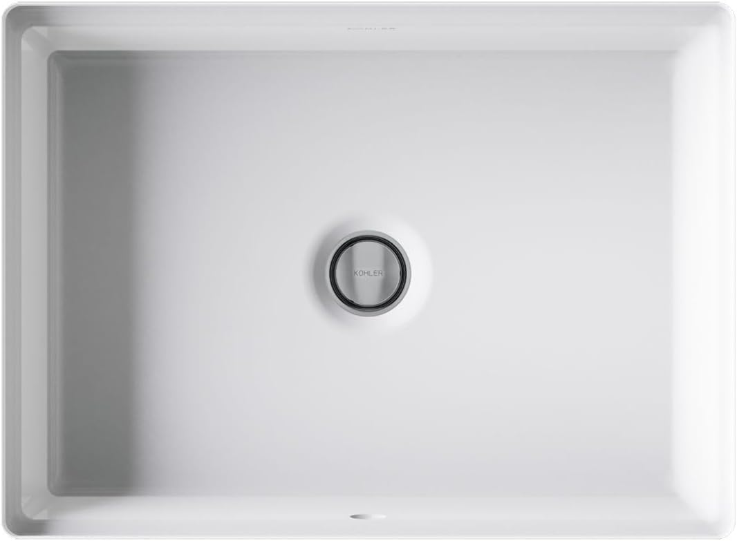 Kohler K-21783-0 Artifacts 21 1/4' Rectangle Undermount Bathroom Sink, White