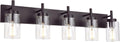 5 Lights Bathroom Vanity Light Fixture Oil Rubbed Bronze Sconces Wall Lighting Modern Industrial Indoor Wall Mounted Lamp Farmhouse for Kitchen Hallway (Patent No.: US D958,438 S)