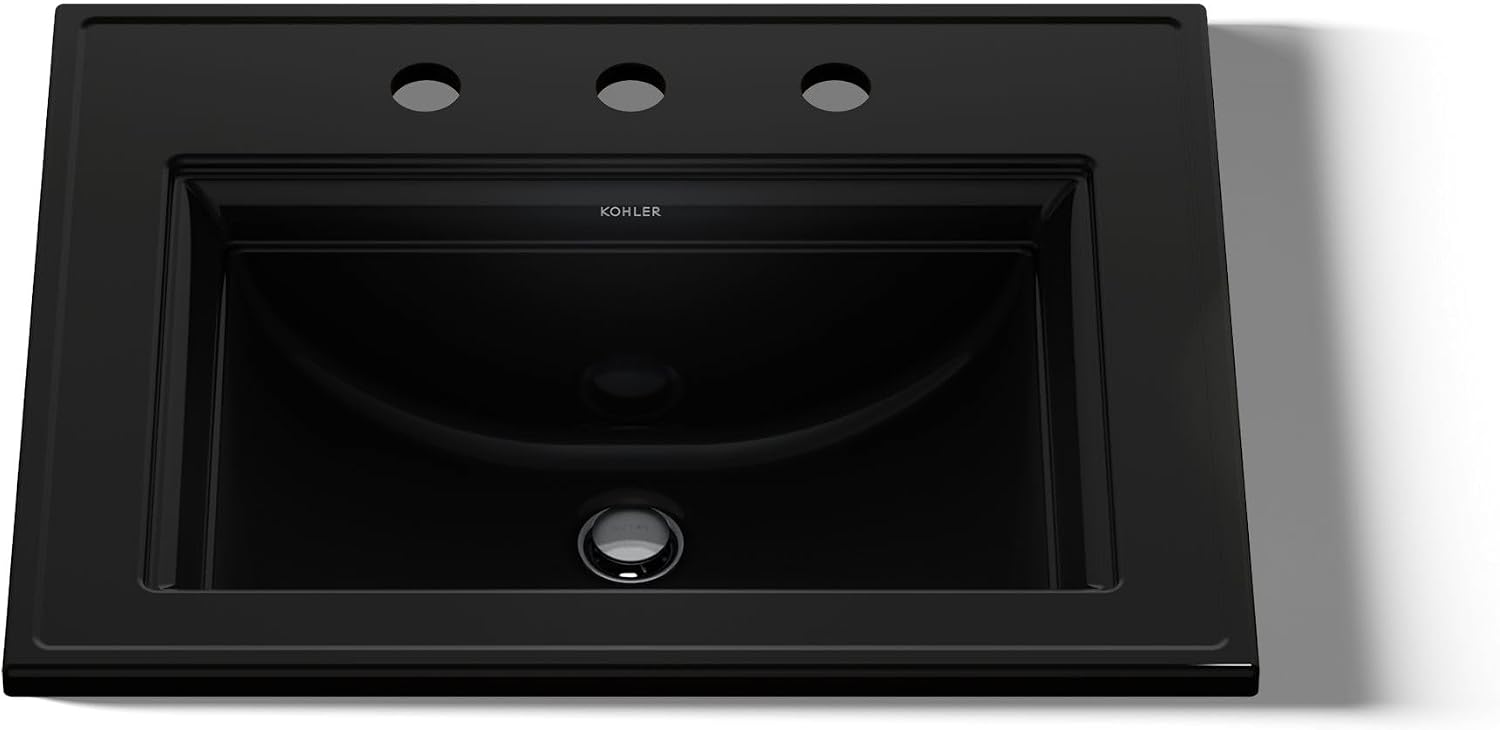 Kohler 2337-8-58 Memoirs® Stately 22-3/4' rectangular drop-in bathroom sink, Thunder Grey