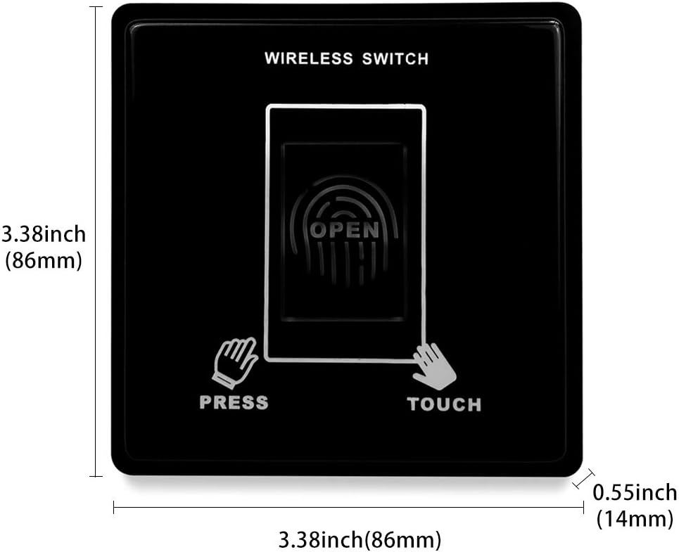 Olideauto DSW120 Electric Swing Door Closers with Wireless Access Keypad Password Card Reader and Wireless Square Hand Touch Sensor Switch