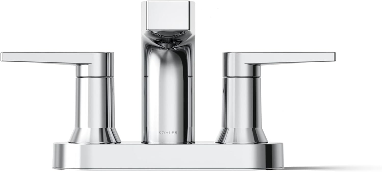 Kohler 97031-4-BN Taut® Centerset Bathroom Sink Faucet, 1.2 gpm, Vibrant Brushed Nickel