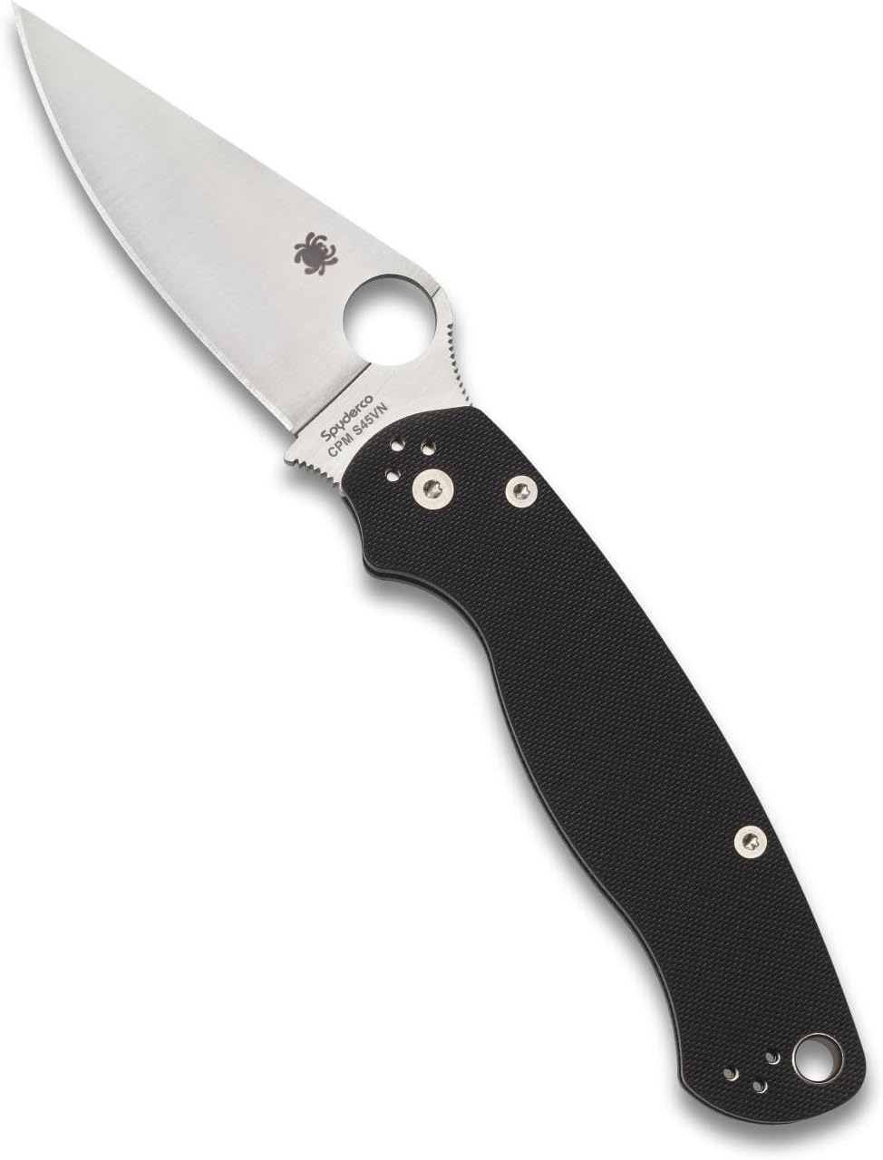 Spyderco Para Military 2 Folding Pocket Knife with 3.4' CPM S45VN Steel Blade and G-10 Handle - EDC Knife for Men and Women, Perfect for Hunting, Tactical, Camping, Survival - PlainEdge - C81GP2