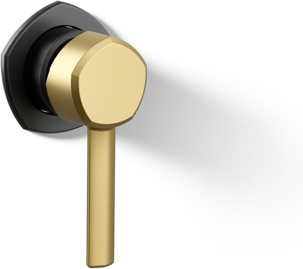 Kohler 27012-4-BMB Occasion® Wall-Mount Bathroom Sink Faucet Handle, Matte Black with Brushed Moderne Brass