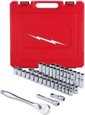 47PC 48-22-9010 for Milwaukee 1/2' Socket Wrench Set Silver - SAE & Metric