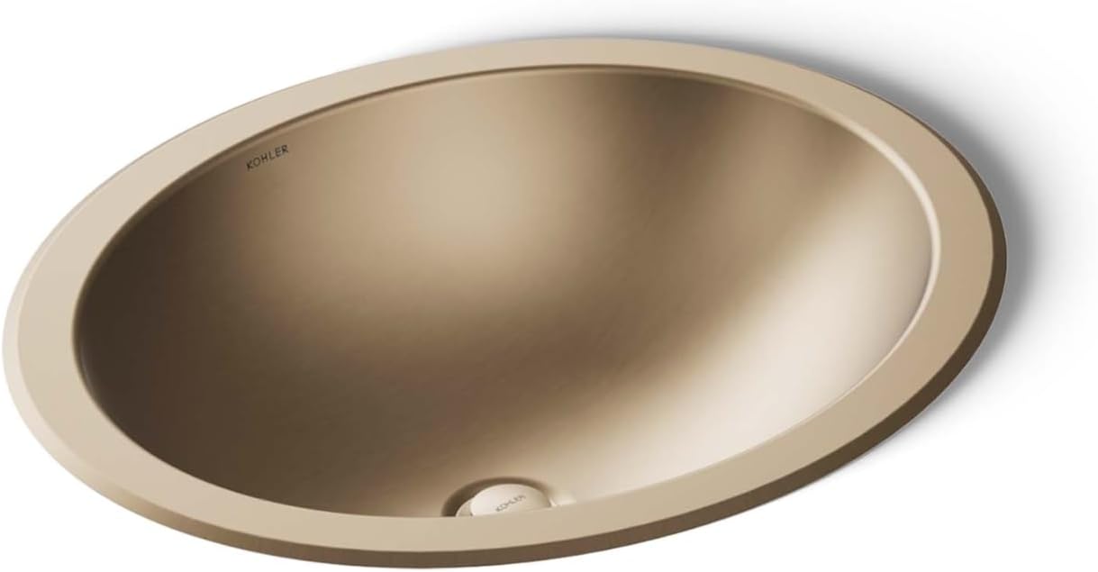 Bachata 20' Oval Drop-In/Undermount Bathroom Sink No Overflow