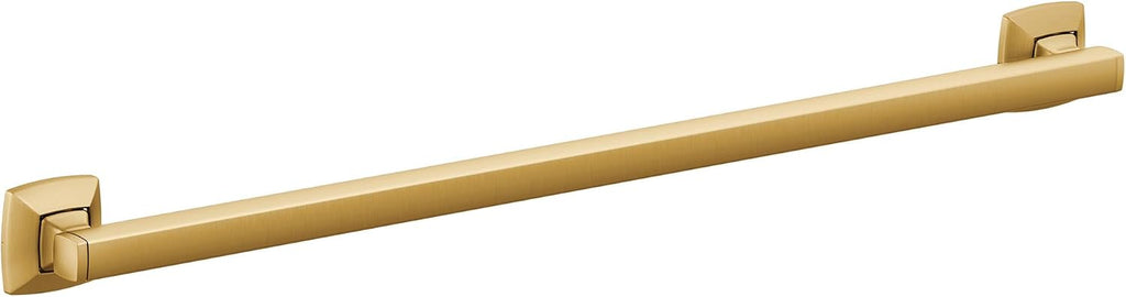 Moen YG5124BG Bathroom Safety 24-Inch Stainless Steel Transitional Bathroom Grab Bar, Brushed Gold