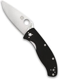 Spyderco Tenacious Folding Pocket Knife with 3.3' 8Cr13MoV Steel Blade and G-10 Handle - EDC Knife for Men and Women, Perfect for Hunting, Tactical, Camping, Survival, Hiking - PlainEdge - C122GP