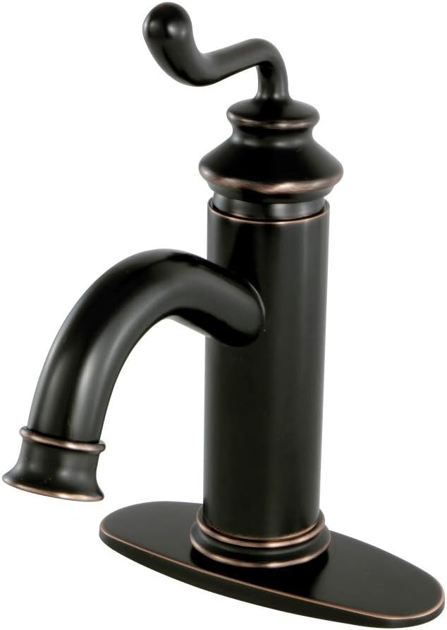 Fauceture LS5416RL Royale Single-Handle Bathroom Faucet with Push Pop-Up, Naples Bronze