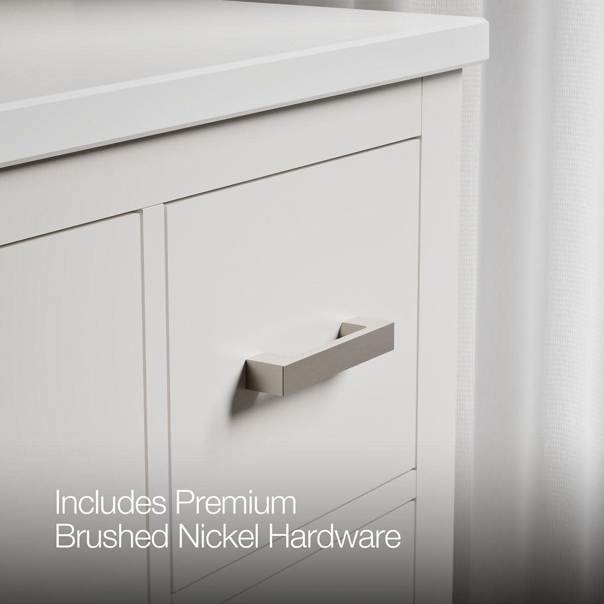Kohler Kresla 48 Inch Bathroom Vanity Cabinet with White Single Sink and Quartz Top, Modern Bathroom Storage, White