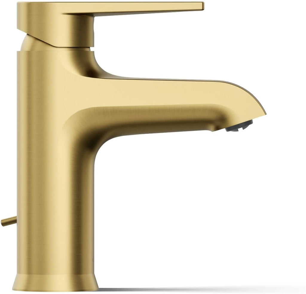 KOHLER K-37894-4-2MB Hint® Centerset Bathroom Sink Faucet, Bathroom Faucets for Sink 3-Hole, 1.2 GPM, Vibrant Brushed Moderne Brass