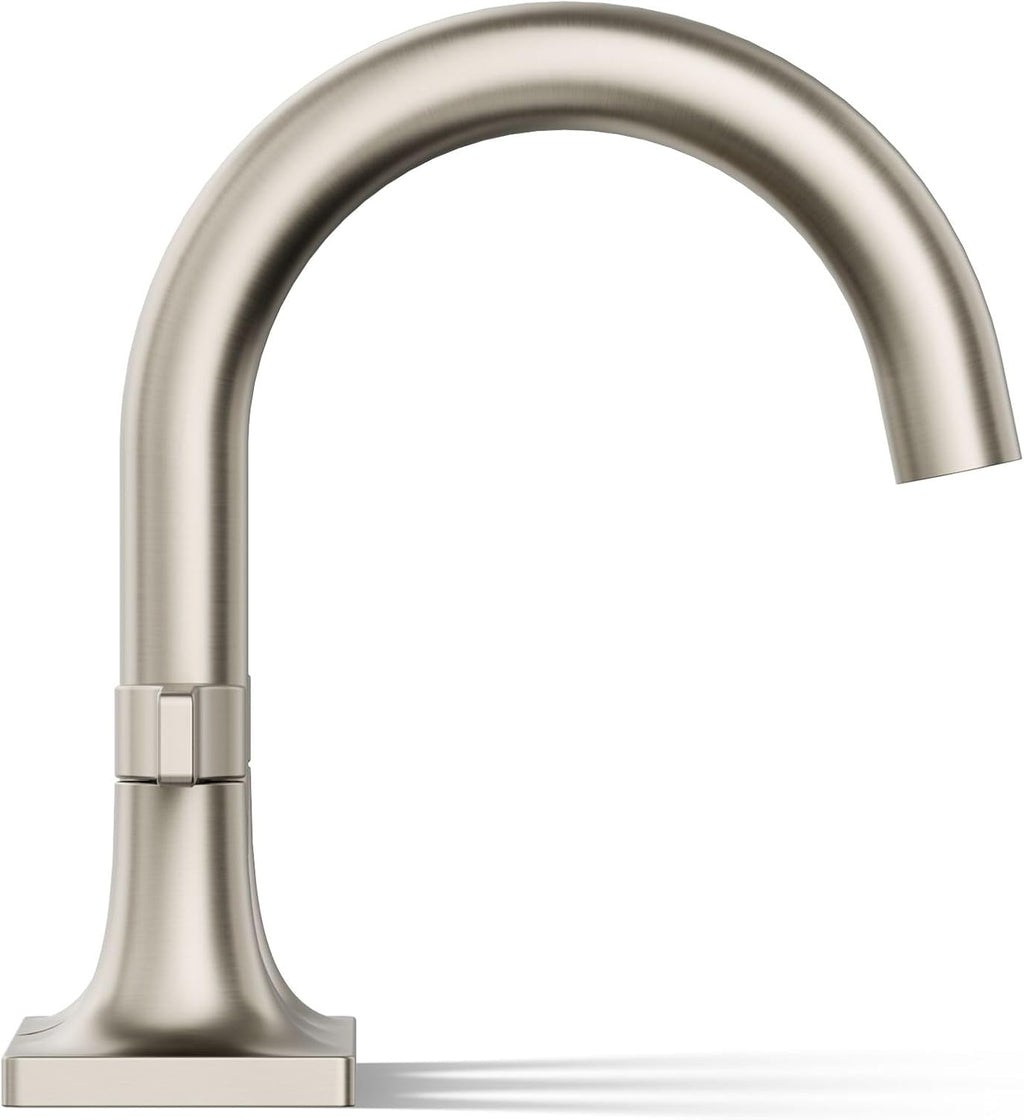 KOHLER K-28124-4-BN Venza® Centerset Bathroom Sink Faucet, 3-Hole, 1.2 GPM, Easy Installation, Corrosion Resistant, Vibrant Brushed Nickel