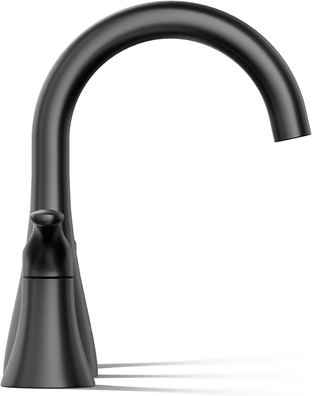 KOHLER K-27390-4-BL Simplice® Widespread Bathroom Sink Faucet, Bathroom Faucets with Two Lever Handles and Clicker Drain, 1.2 GPM, Matte Black
