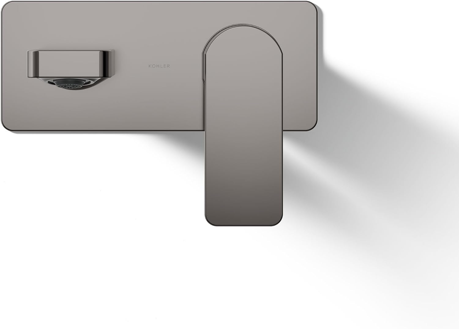 Kohler 22567-4-TT Parallel® Wall-Mount Single-Handle Bathroom Sink Faucet, 1.2 gpm, Vibrant Titanium