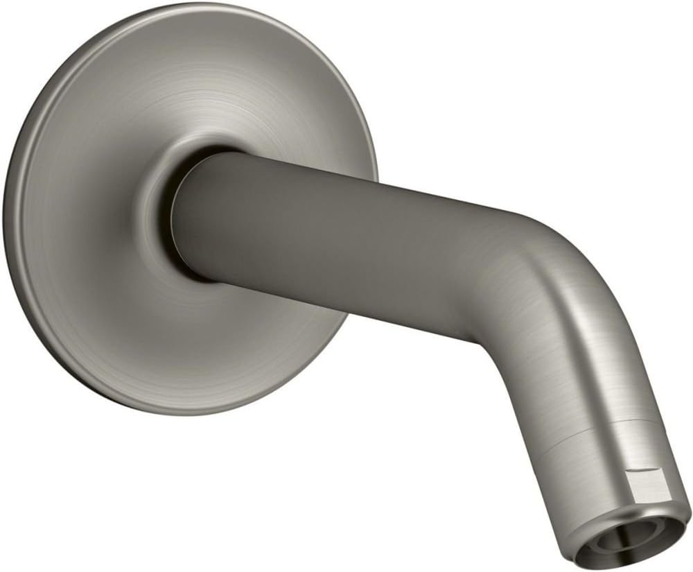 KOHLER 933-BN Purist Shower Arm and Flange, Showerhead Fittings, 1/2-14 NPT Connection, Fits any KOHLER Showerhead, Vibrant Brushed Nickel