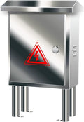 Outdoor Electrical Box Waterproof, Heavy-Duty 304 Stainless Steel Electrical Box with Mounting Screws, Hex Wrench and Hazard Warning Label(30x40x18cm/12x16x7in)