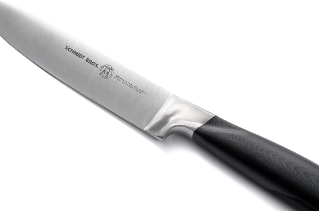 Schmidt Brothers - Heritage 4-Piece Jumbo Steak Knife Set, High-Carbon German Stainless Steel Cutlery