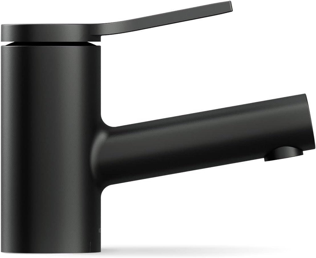 Kohler K-33590-4-BL Elate® Short Single-Handle Bathroom Sink Faucet, Bathroom Faucets, 1.2 GPM, Matte Black