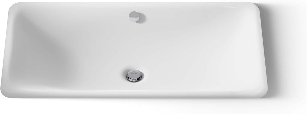 KOHLER K-20212-0 Bathroom Sinkiron Plains large Rectangular Basin., White