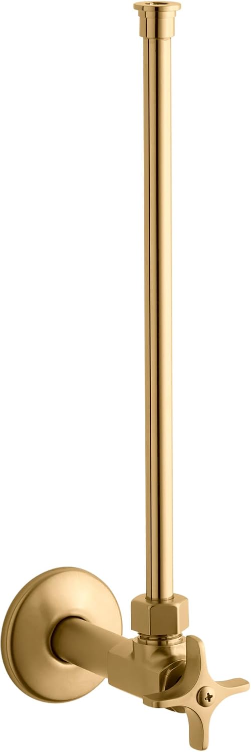 KOHLER 1/2' NPT angle supply with stop with cross handle and annealed vertical tube