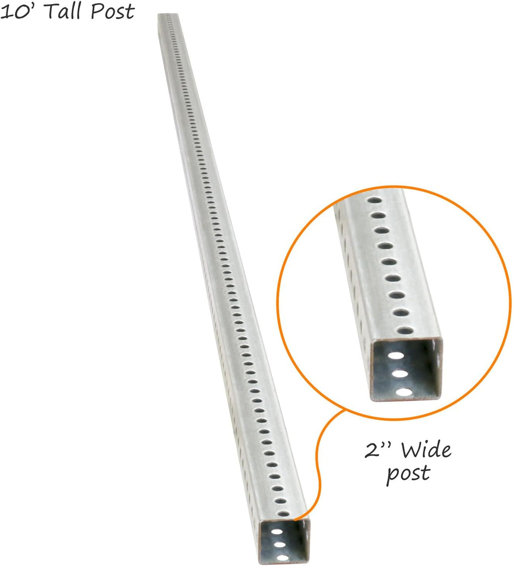 SmartSign Square Sign Post Galvanized (10 Ft x 2' -Pack 5)