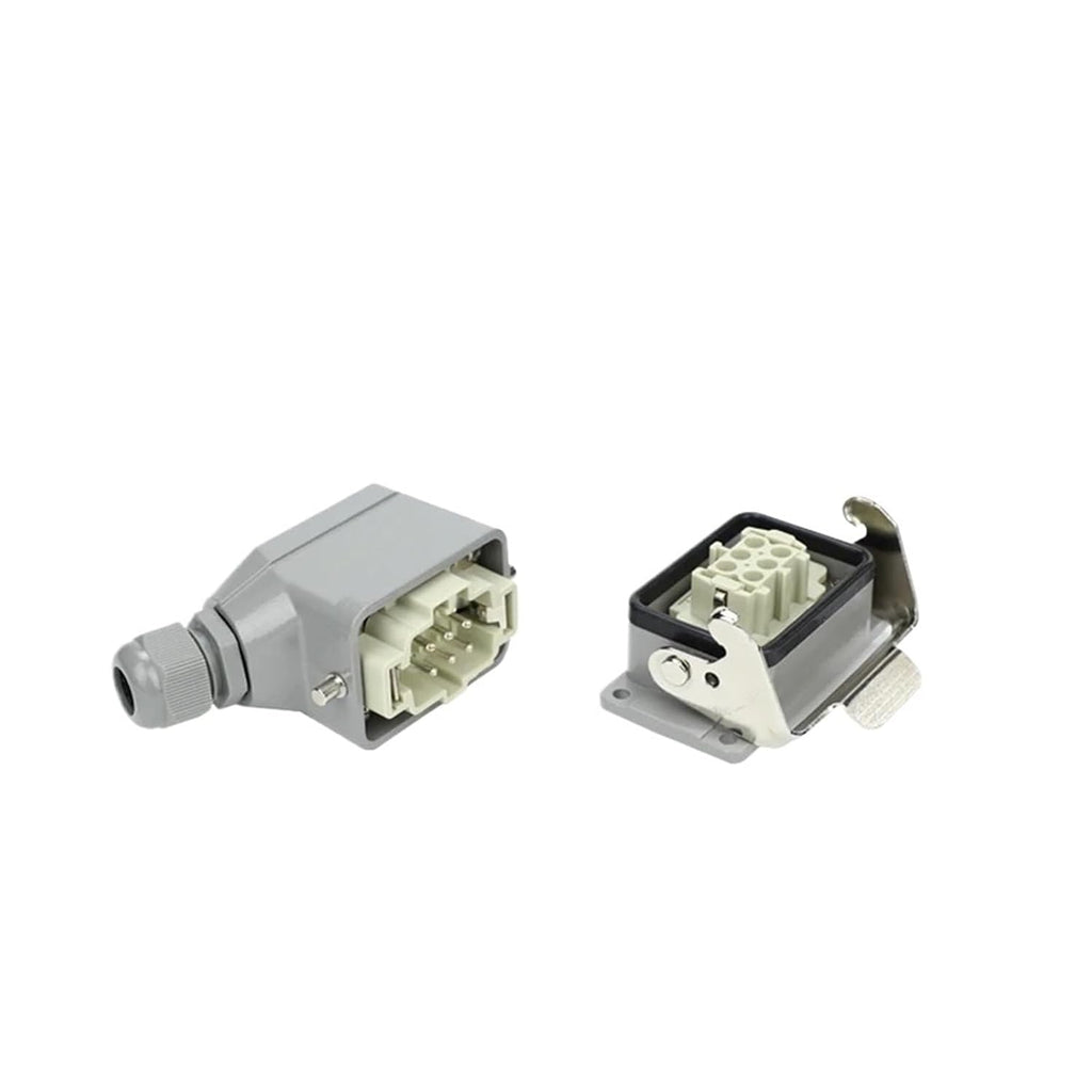 Heavy Duty Push in Connector, 6/10/16/24/32/48 Core, Tool Free Wiring, Waterproof Industrial Power Connector, 1pcs(48 Core Side Entry)