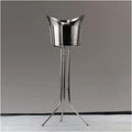Portable Ice Bucket with Stand Stainless Steel Floor Wine Bar Vertical Cooler for Indoor and Outdoor Party