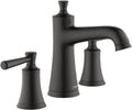 Hansgrohe 4774670 Joleena 1.2 GPM Widespread Faucet with Pop-Up Drain, Matte Black, 7.75-Inches Tall