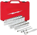 50PC 48-22-9004 for Milwaukee 1/4' Drive Ratchet & Socket Set w/Portable Carrying Case - SAE & Metric