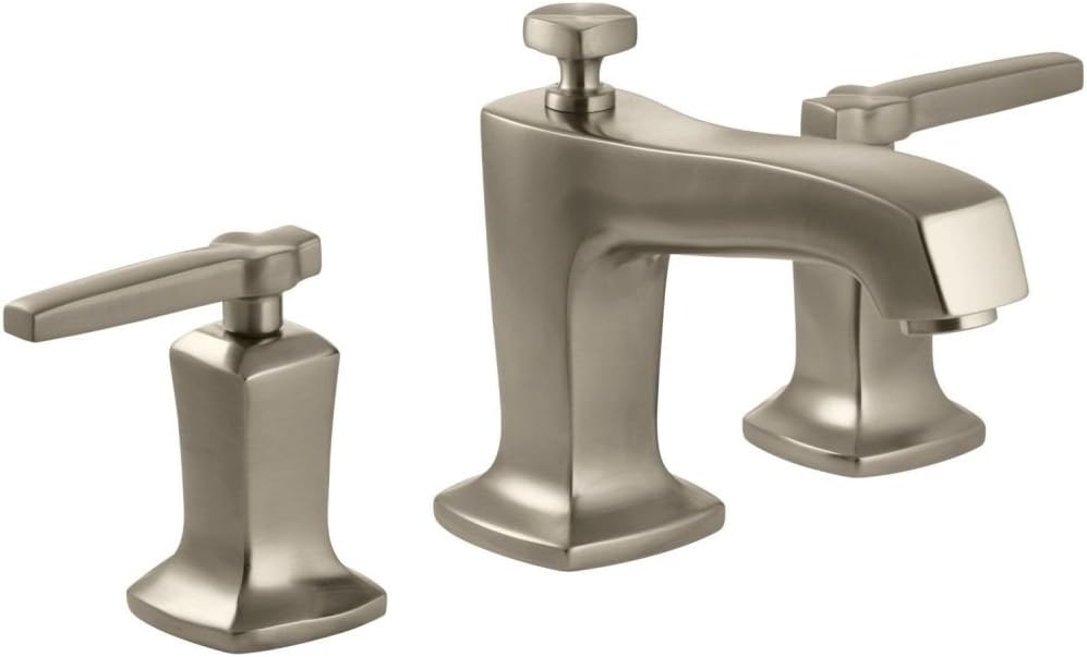 Kohler 16232-4-BV Margaux Widespread Sink Faucet with Lever Handles, Vibrant Brushed Bronze