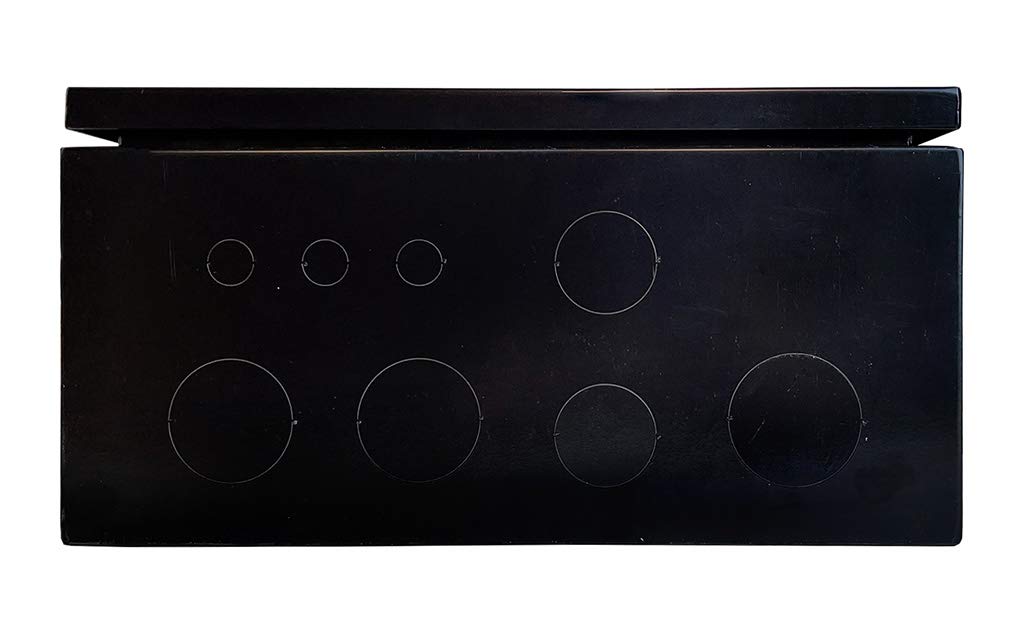 AUBER 30A Brew Panel Wall-Mount Black Steel Enclosure with Knockouts, Includes 80A Heat Sink