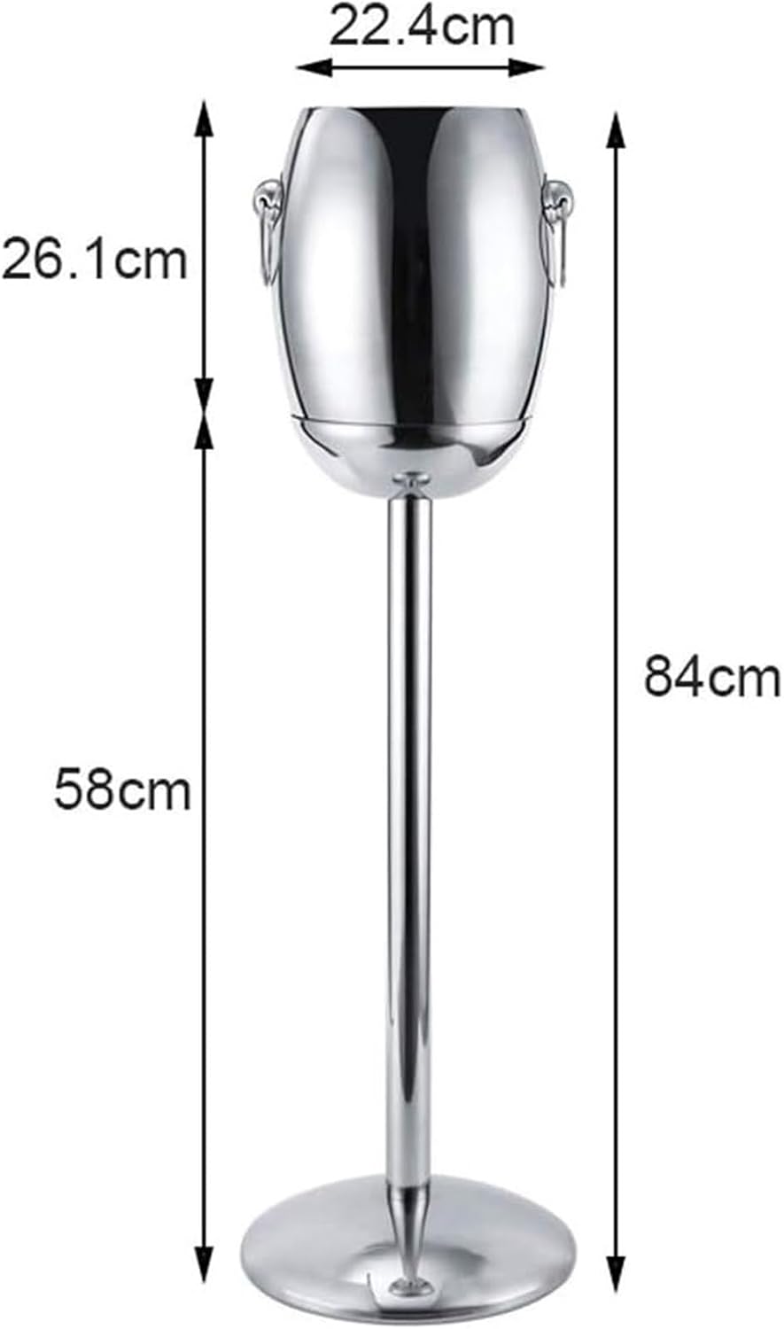 Ice Bucket with Stand， Party Drink Holder- Outdoor or Indoor Use - Free Standing Ice Bucket Kits(G)