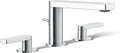 Kohler 73060-4-CP Composed® Widespread Bathroom Sink Faucet with Lever Handles, 1.2 gpm, Polished Chrome