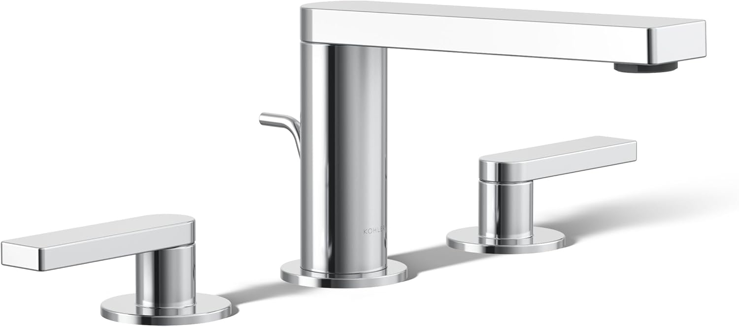 Kohler 73060-4-CP Composed® Widespread Bathroom Sink Faucet with Lever Handles, 1.2 gpm, Polished Chrome