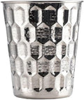 Ice Bucket, Hammered Stainless Steel Ice Bucket Home Party Ice Wine Bucket Champagne Bucket Ice Cube Bucket Decoration Bucket Ice Buckets for Parties(Silver)