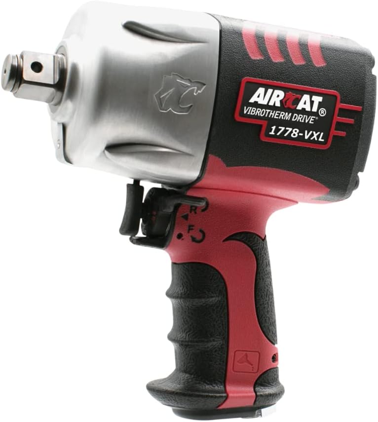 AIRCAT 1778-VXL 3/4-Inch 1,450 ft-lb Vibrotherm Drive Ergonomic Impact Wrench & VEVOR 29-Piece 3/4-Inch Drive Impact Socket Set