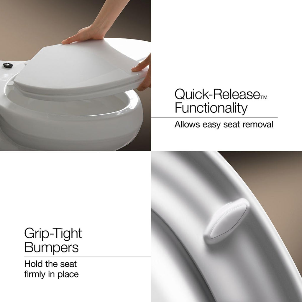 KOHLER Cachet Nightlight Round Toilet Seat Soft Close, ReadyLatch®, Black