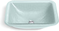 KOHLER K-28823-G2-B11 ARTIST EDITIONS Yepsen Collection Glass Undermount Bathroom Sink 17'' x 13''Rectangle Basin Opaque Dew