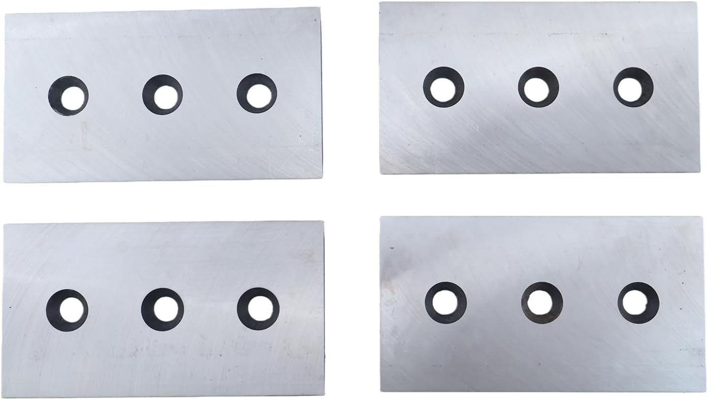4PCS 7-1/4' x 4' x 3/8' Brush Chipper Blade Knives with 1/2'' Bolt Holes 900-9900-02 19071640 Compatible with Bandit 100 150 200 250 Mighty Morbark Eager Beever 100 200 290 Wood Chippers